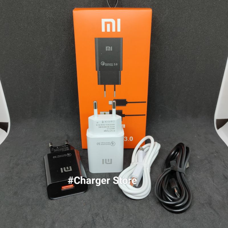 Charger Xiaomi ORIGINAL Fast Charging 3.1A Micro USB &amp; Type C Qualcomm Quick Change 3.0