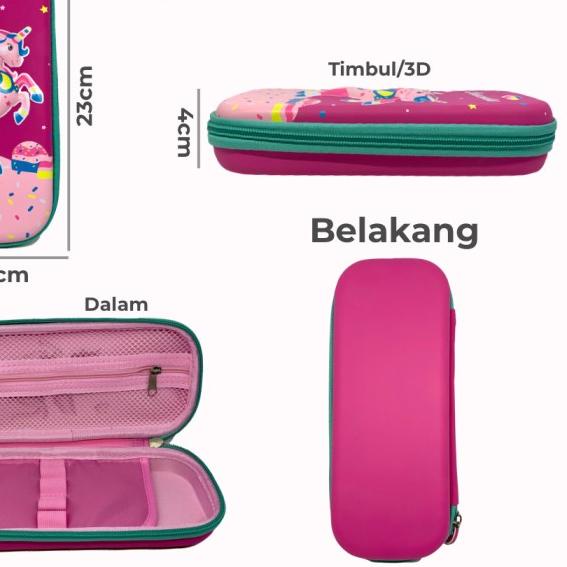 

Kotak Tempat pensil BT21 anak perempuan hardcase 3D Frozen Unicorn - Unicorn kecil