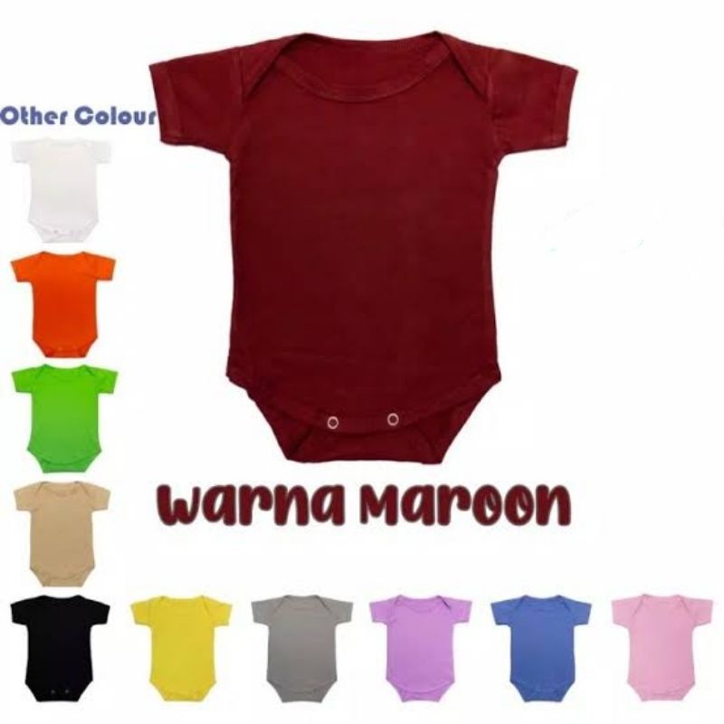 Jumpsuit Bayi Baru Lahir/Bodysuit Polos/Baju Bayi Laki-Laki Perempuan/Bahan Katun 100% Jumper Murah