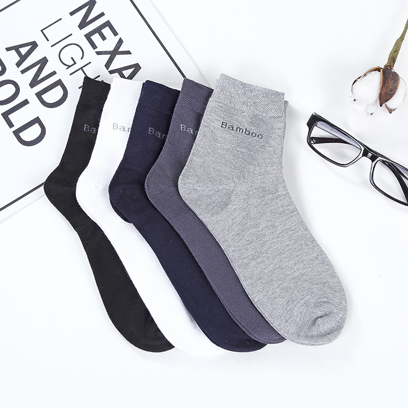 Kaos Kaki Pria High Quality Super / Kaos Kaki Kerja Super Nyaman / Kaus Kaki Pria Serat Bamboo Anti Bakteri Kasual Bisnis Socks