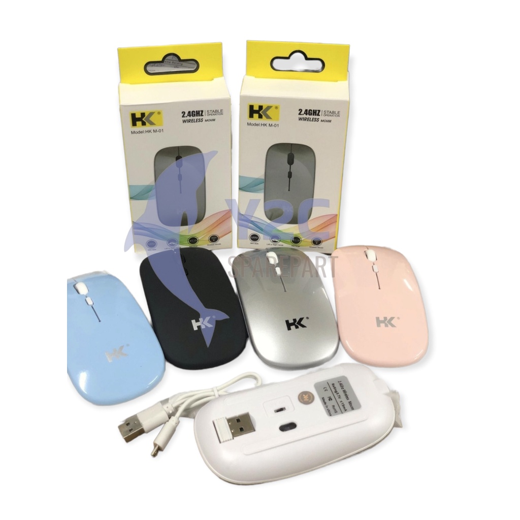 MOUSE WIRELESS HK M-01 BISA DICAS / MOUSE BLUETOOTH