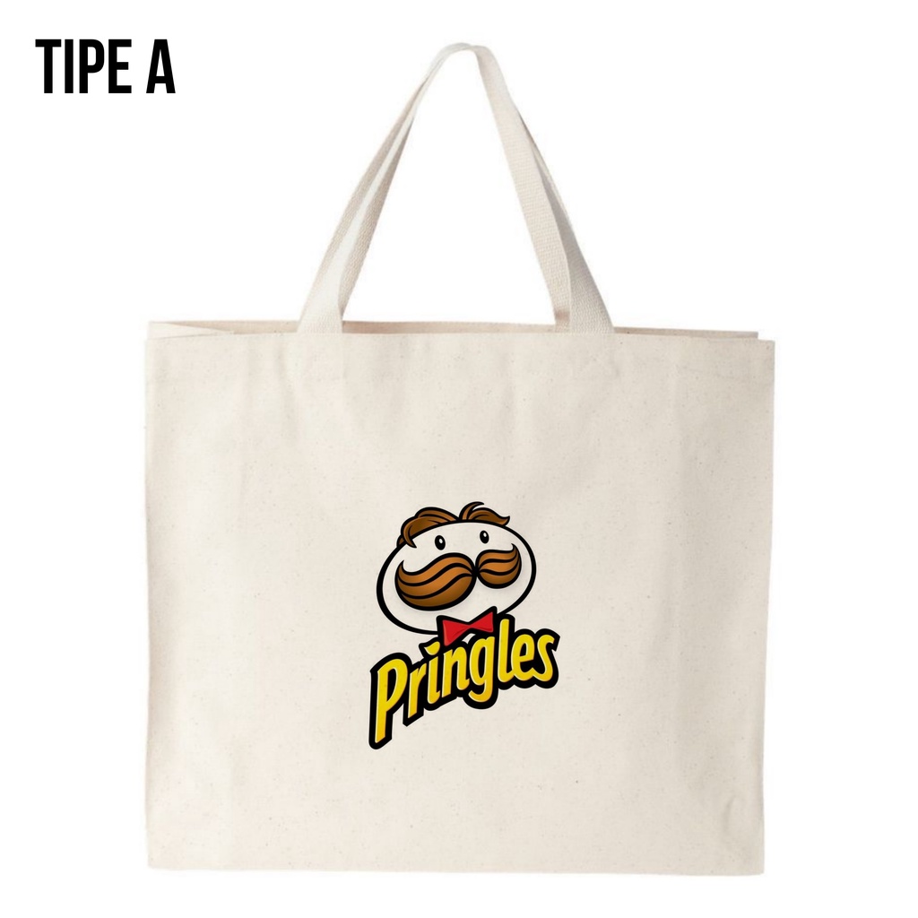 Tote Bag Canvas PRINGLE / Tas Nudie Canvas / Tote Bag Kanvas / TIPE A