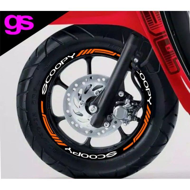 Stiker Velg Scoopy D2/ Velg Scoopy Ring 12 / Stiker Velg scoopy New /Stiker Velg