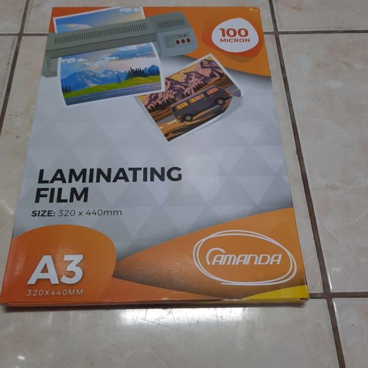 

[PRODUK RPV8R] (10 LEMBAR) Plastik Laminating A3 Amanda 100 Micron / Laminating Amanda A3 EYV