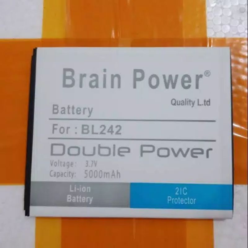 Batre Baterai Handphone LENOVO A6000 BL242 Double  Power.