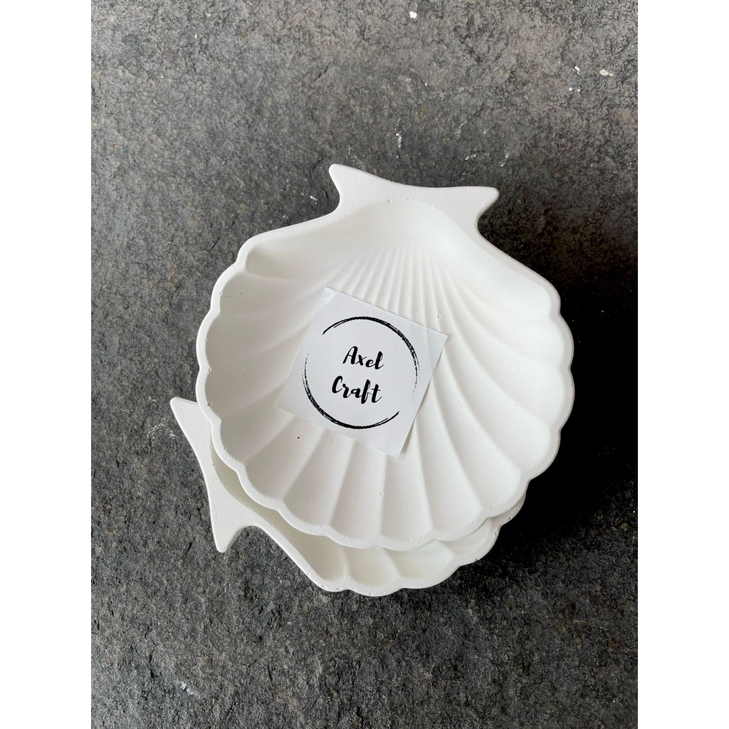 Jual Sea Shell Coaster Coaster Tatakan Kerang Aesthetic Concrete Art Sea Shell Coaster