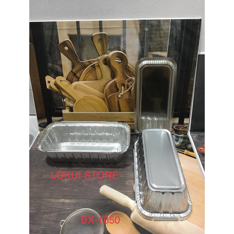 Wadah Aluminium foil tray BX 1850 tanpa tutup / BX-1850 macaroni schotel panggang lasagna 600ml
