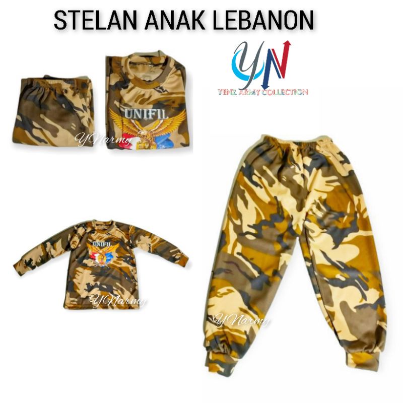 Stelan anak loreng lebanon dryfit