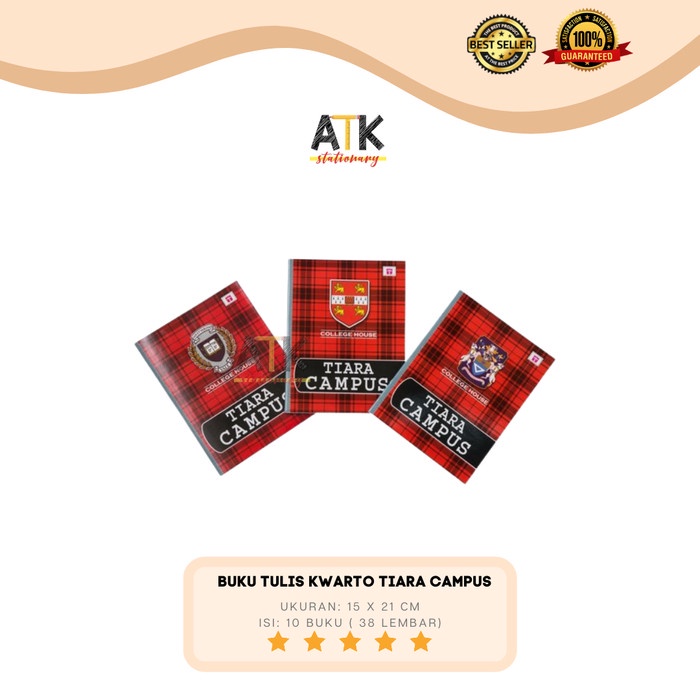 

Buku Tulis Campus Tiara Kwarto 38 Lembar atk