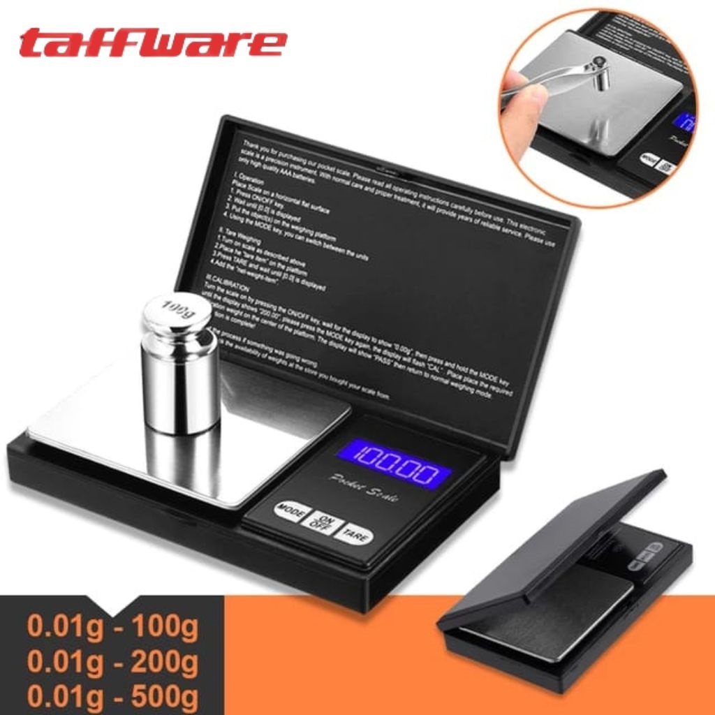 TAFFWARE DIGIPAUNDS { Timbangan emas koin pocket scale akurasi 0.01 timbangan digital kecil / mini o