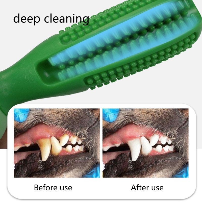 Mainan Tongkat Kunyah Sikat Gigi Geraham Multi Sudut Untuk Perawatan Anjing Peliharaan