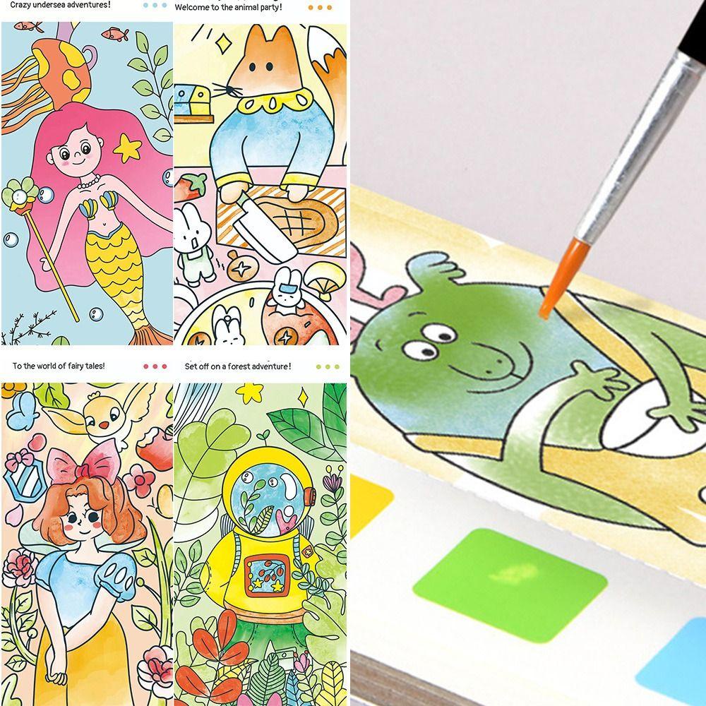 Preva 20halaman Buku Mewarnai Gambar Anak Perlengkapan Seni Set Tk Color Painting Book