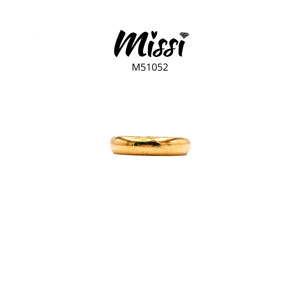 Missishop - M51052 Cincin Couple Polos Lapis Emas 24Karat Elegan