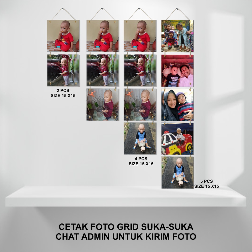 Cetak foto Custom /Cetak foto Grid  5 Susun Media MDF C226