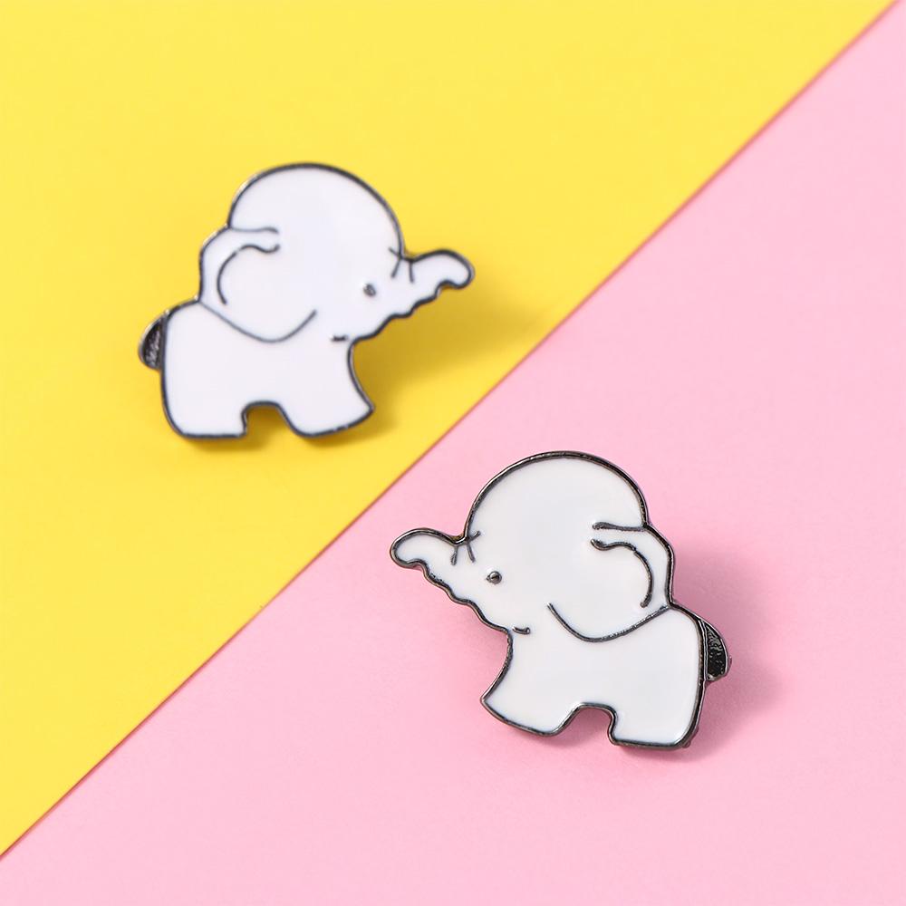Mxbeauty Gajah Bros Lucu Fashion Perhiasan Aksesoris Kerah Bros Travel Commemorative Lapel Pin Enamel Pin