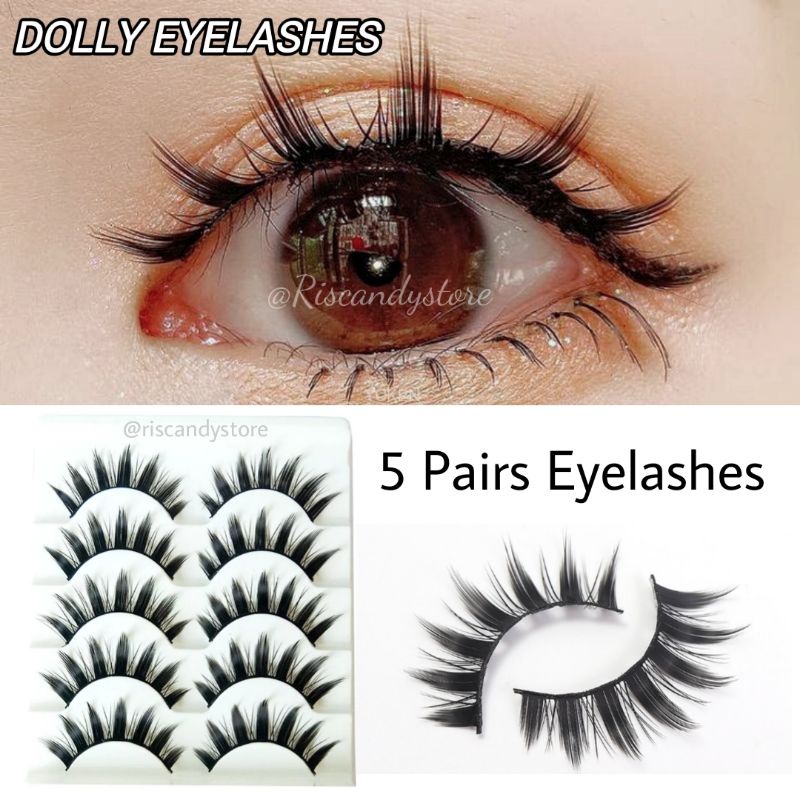 [3-5 Pasang] Dolly Eyelashes / Little Devil Bulu Mata Cosplay