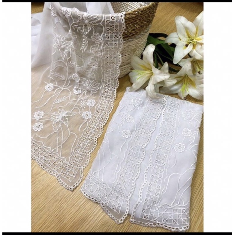 Kain Kebaya Bordir Motif Catur dan Rantai || Kain terbaru || kain bordiran || kebaya || Bestseller (