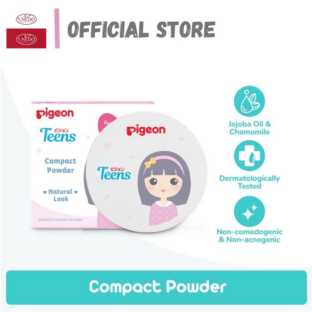 PIGEON Teens Refill Compact Powder Natural Look 14gr Bedak Padat