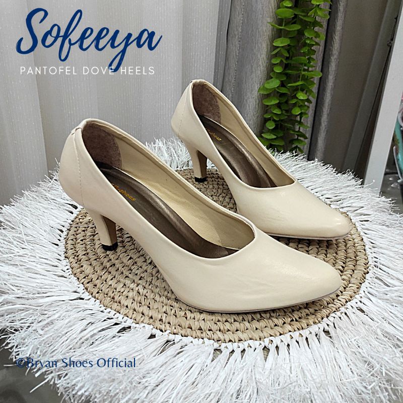 Bryan Sofeeya Pantofel Heels 5cm Dove Polos Formal Kantor Bigsize Oversize Jumbo 36-40 41 42 43