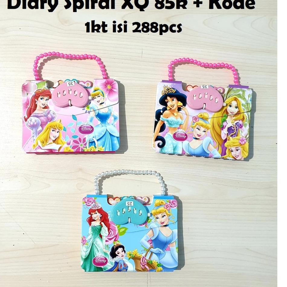 

[PRODUK T6IKS] Diary Spiral Password PIN / Diary tas fancy / diary karakter 85K QMW