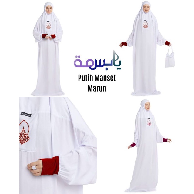Mukena Yabasmah Ori Spesial Putih |Mukena manset|mukena putih premium