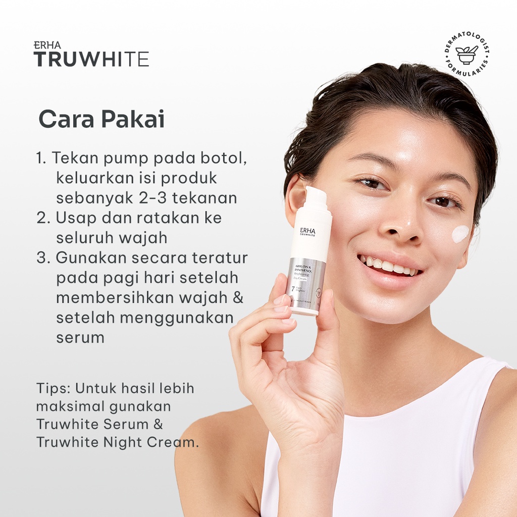 Erha Truwhite Arbutin&amp; Panthenol Brightening Day Cream / Pelembab wajah -30gr