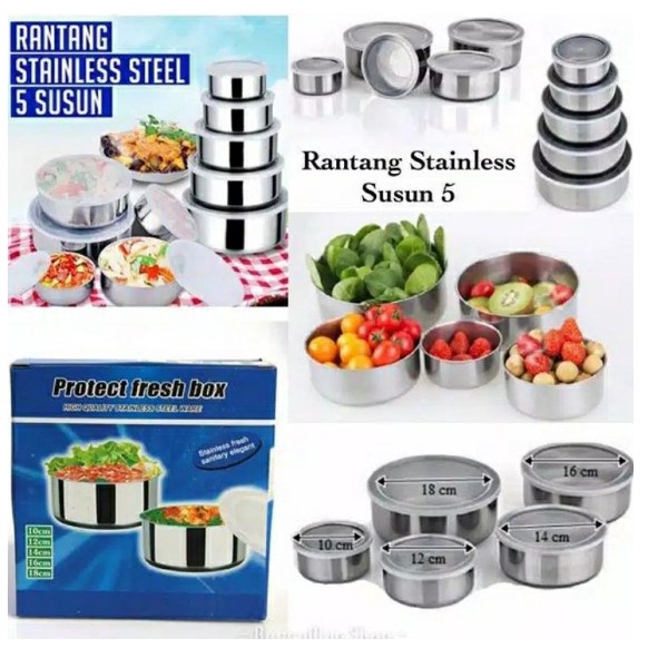 

Rantang Susun 5 Stainless Fresh Box original