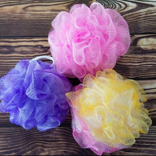 BATH SPONGE RAINBOW / SPONGE PENGHILANG DAKI / JARING MANDI WARNA / SPONS MANDI MEKAR SHOWER PUFF