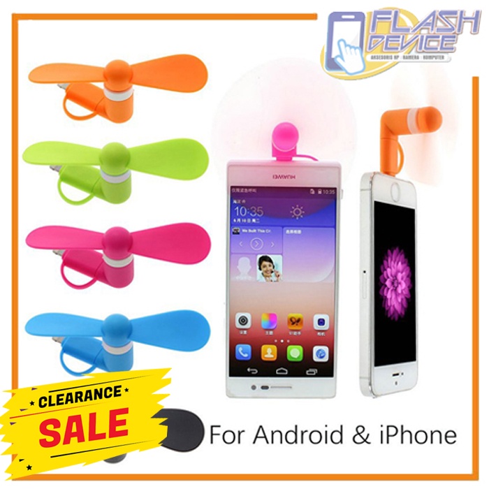 Kipas Mini Otg Dual Smartphone Android Iphone