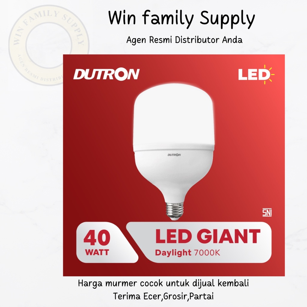 DUTRON LAMPU LED GIANT 40 WATT DUTRON T118  DAYLIGHT GROSIR MURAH