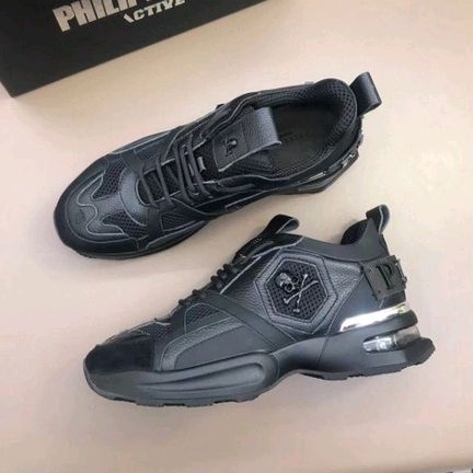 sneaker pria philipp PLEIN sepatu cowok hitam pp mirror vip shoes men run away top Brand P1SHOES new styles