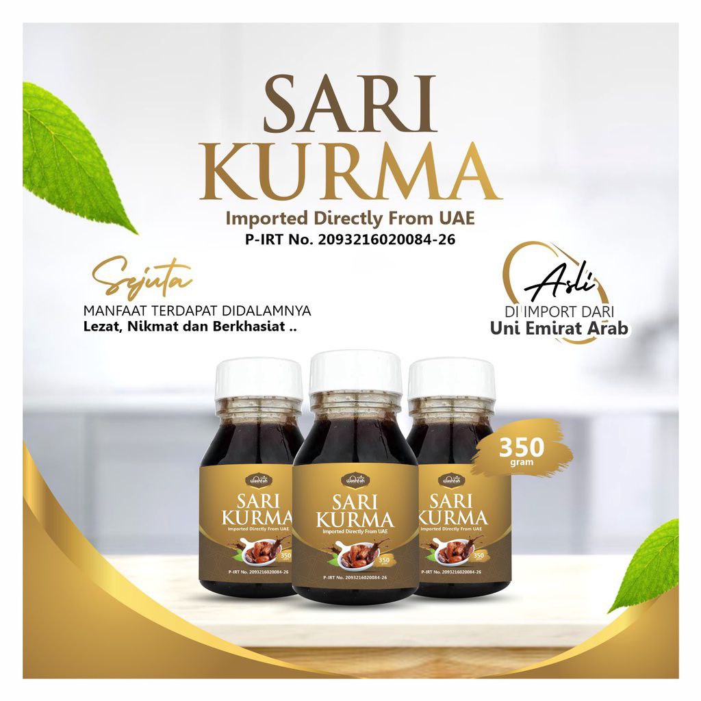 

SARI KURMA Washfah 350 gr - Sari Kurma Asli Uni Emirat Arab 350Gr