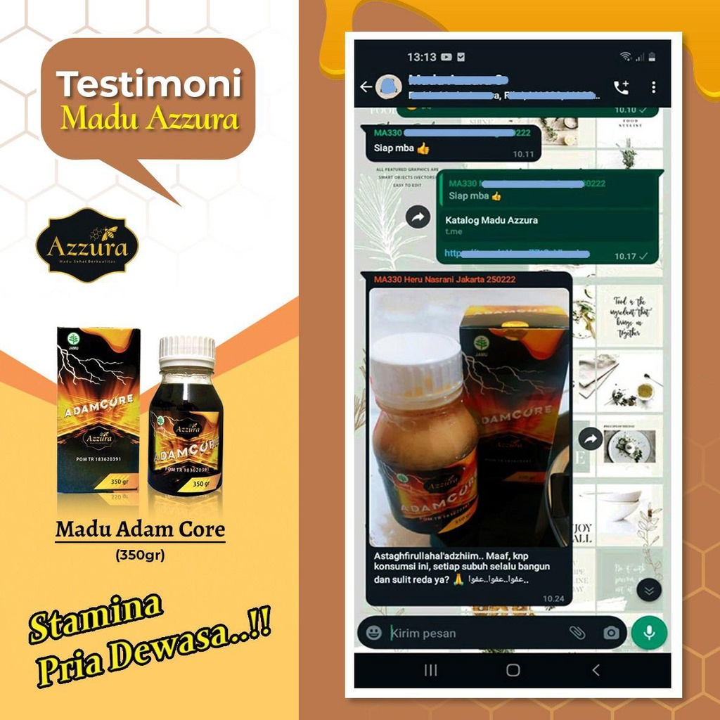 Madu Azzura - Madu Adamcore Madu Stamina dan Vitalitas Pria Dewasa