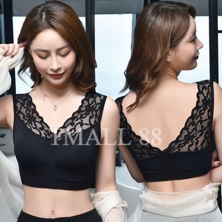 ♥TMALL88♥ Bra Wanita Fashion Korea Bra Renda Tanpa Kawat Lace Bra BH Karet B64