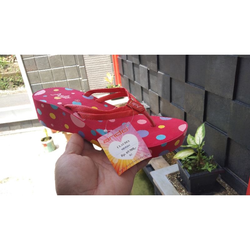 Ando Claudia/ENIGMA- Sandal Fashion Wedges Wanita Dewasa Ando Original