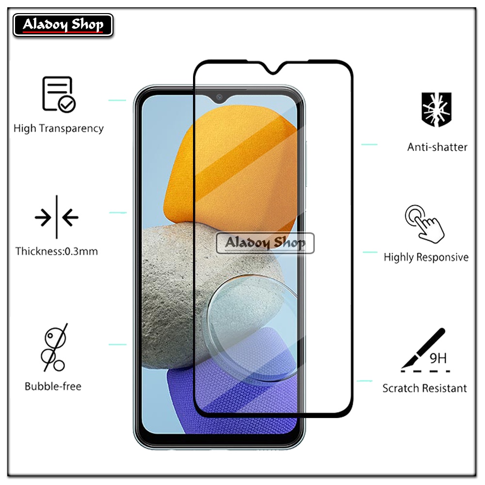 PAKET 2 IN 1 Tempered Glass Layar Samsung F23 + Skin Carbon Film 3D