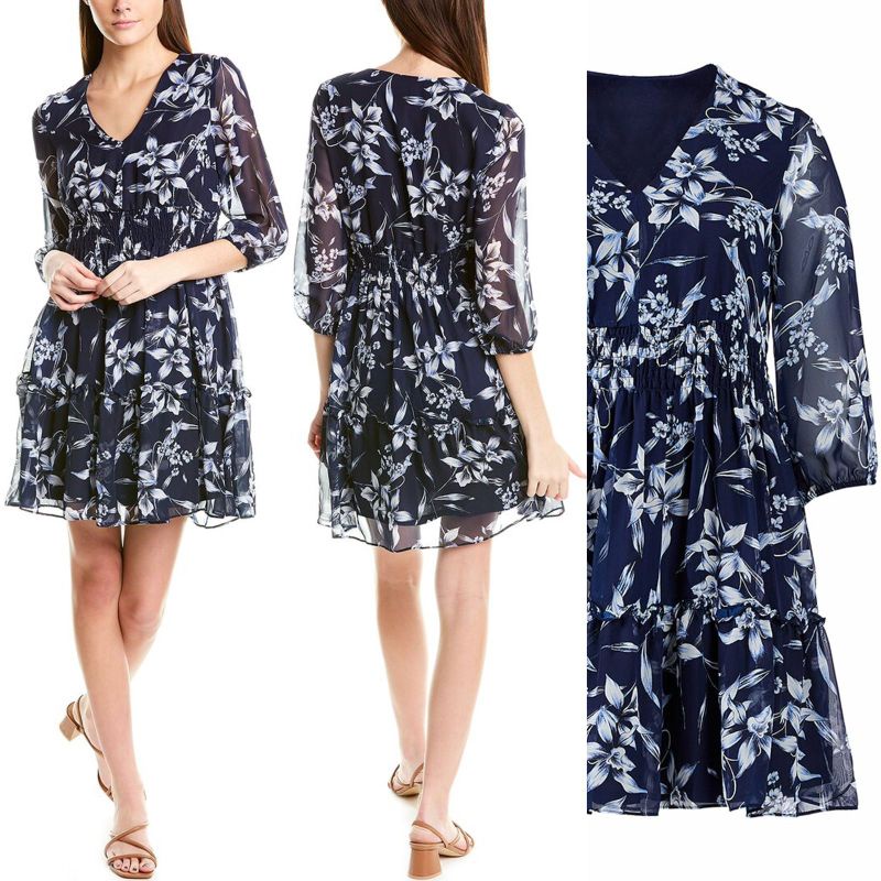 Worthington &amp; Maison v neck floral dress