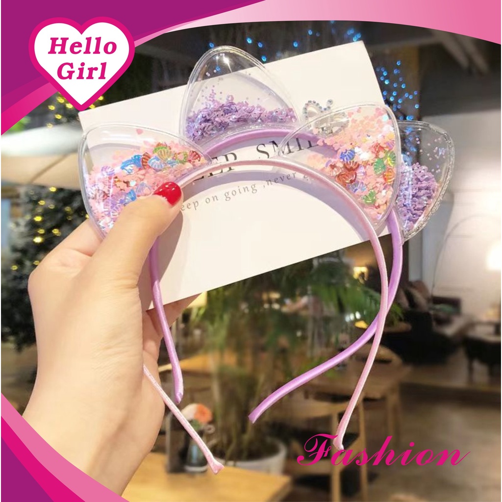 (Hello Girl) B50 Bando Anak Motif Unik Import