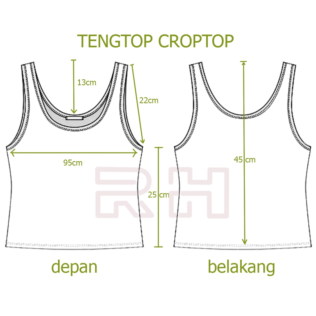 RH - TANKTOP CROPTOP BAJU RAJUT WANITA TENGTOP CROP TOP RAJUTAN