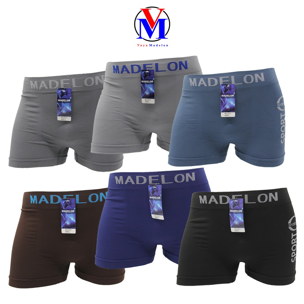 Celana Dalam BOXER Pria Mdelon 3316 Bahan Rajut Super LEMBUT / CD Sempak Pria IMPORT