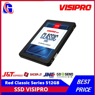 Visipro Red Classic Series 512GB - Garansi 3 Tahun - 3D NAND SATA SSD