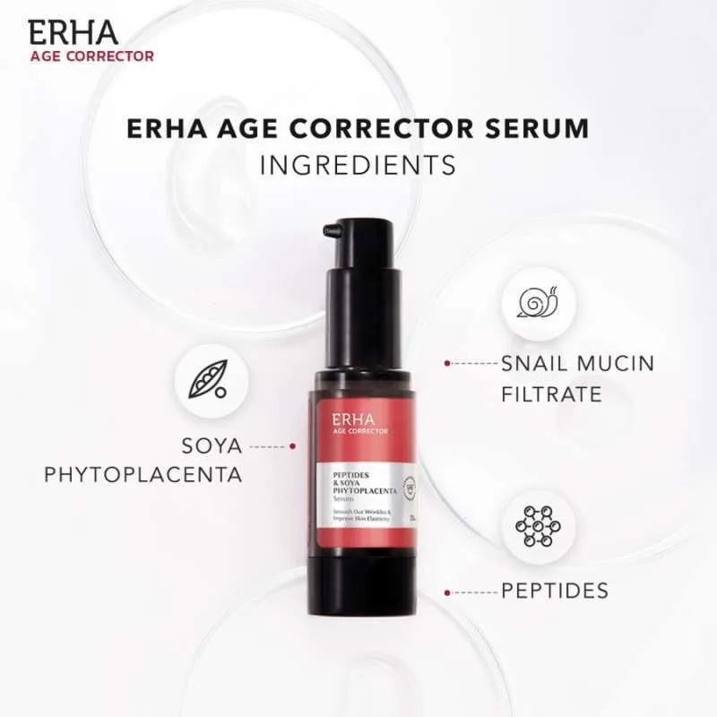 Erha Age Corrector Serum Peptides / Serum Anti Aging &amp; Soya Phytoplacenta -20ml