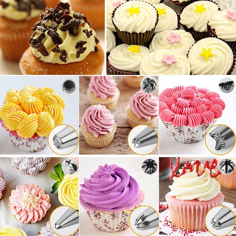 1 Set 24pcs penghias dekorasi cetakan kue semprit cake derator