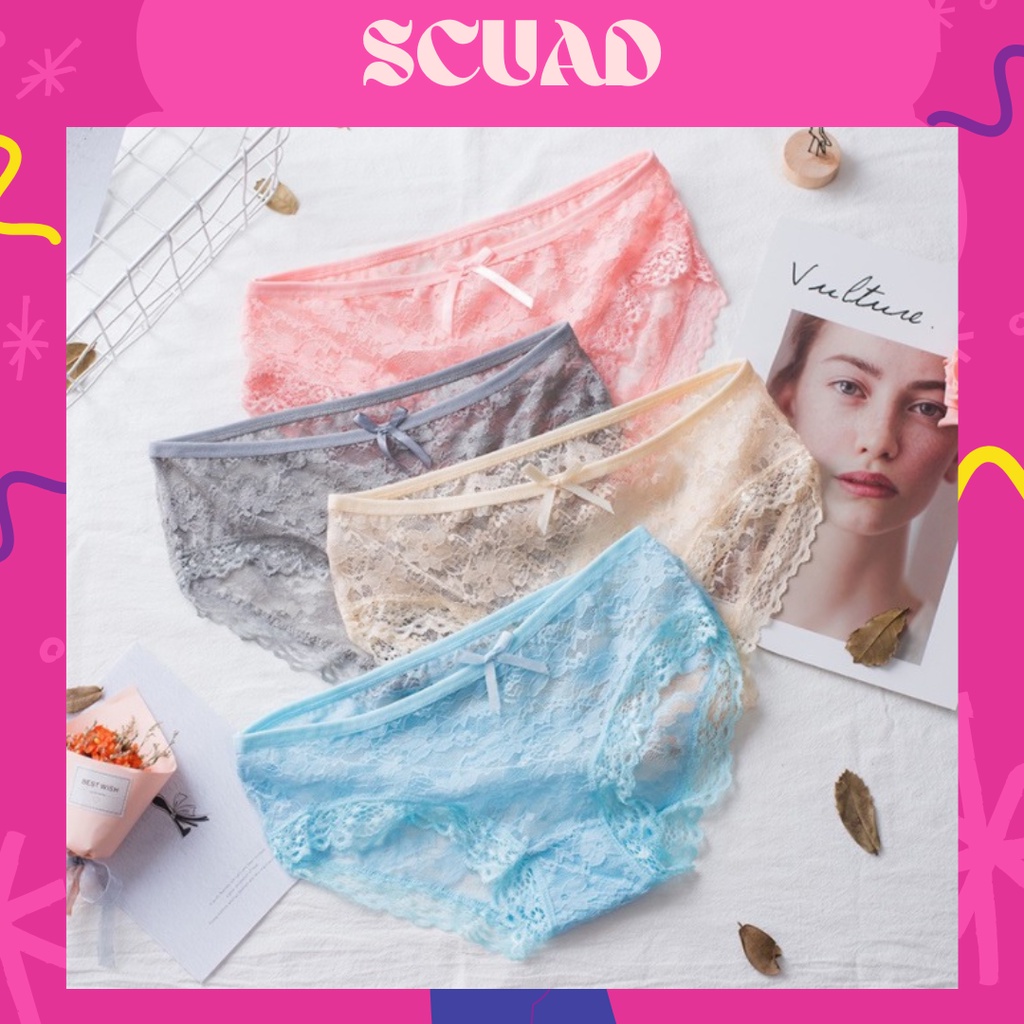 Celana Dalam Wanita Dewasa Women Panties Transparan Panty cd import polos renda CD05