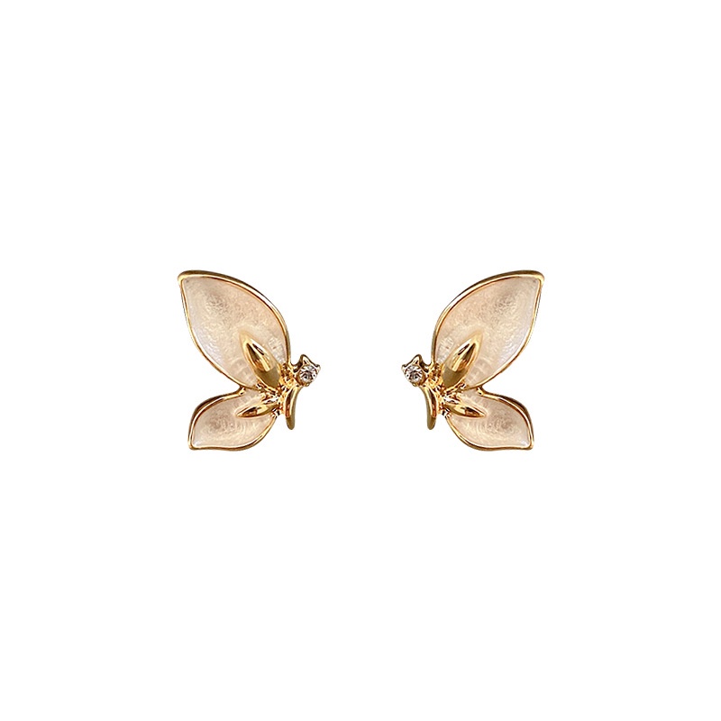 Anting Tusuk Sterling Silver 925 Model Kupu-Kupu Gaya Korea Untuk Wanita