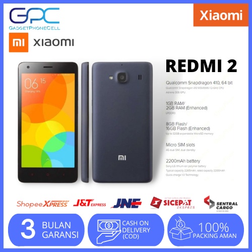 ''baru'' xiaomi redmi 2 ram 2gb rom 16gb 4g [bisa cod]