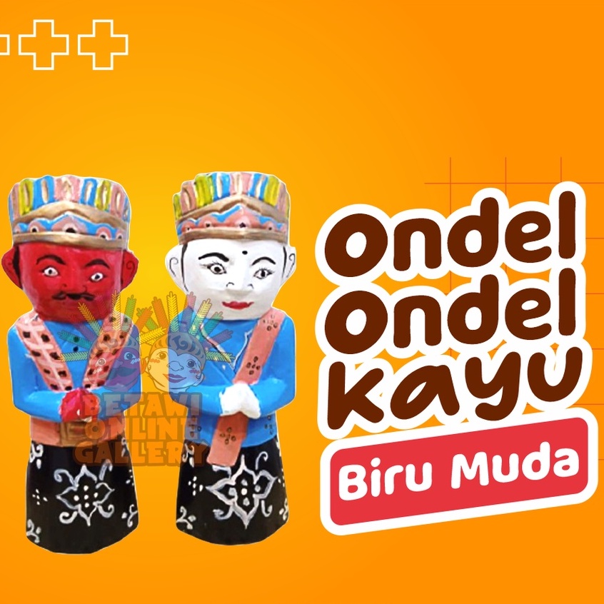 Pajangan Miniatur Ondel-ondel Kayu [SEPASANG]