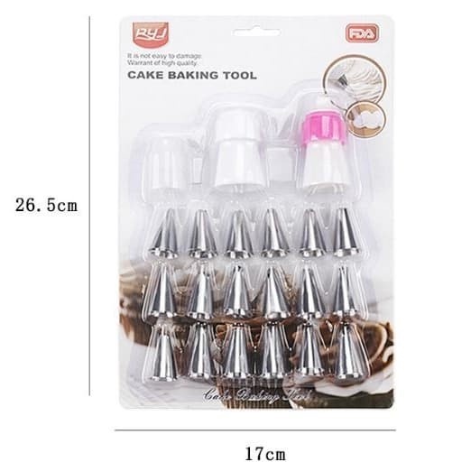 Cetakan Kue Icing Set Baking decorating tool stainless steel Spuit set