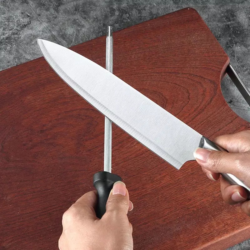 Asahan Pisau Stick Stainless Steel Dapur Knife Sharpener Stick Gagang Pengasahan Stainless Steel TERLARIS TERMURAH