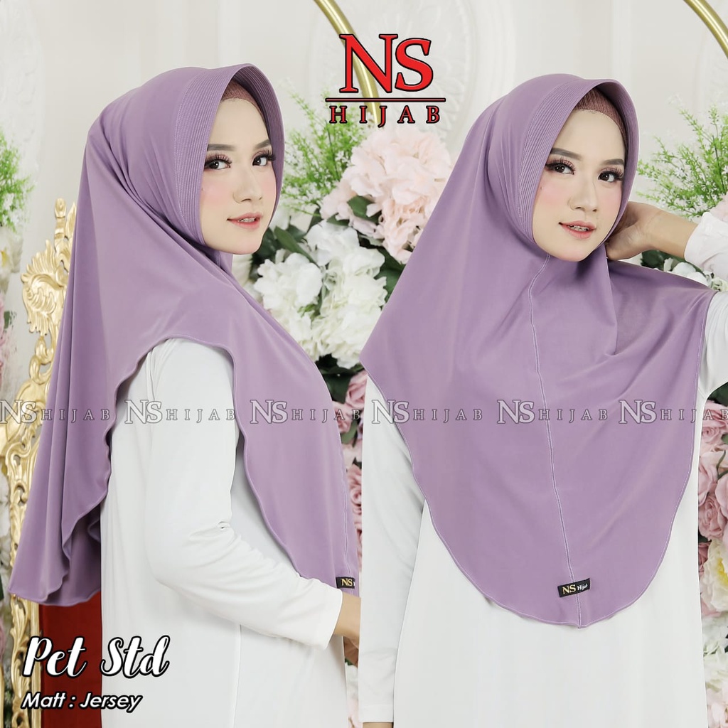 Jilbab Instan Bergo Jersey Pinguin Pet Antem Polos